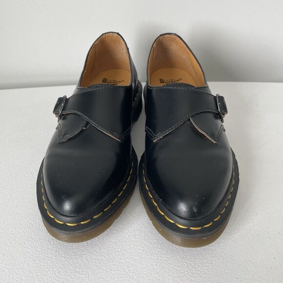 Dr. Martens Agnes Slip On Oxfords Black Leather Mary Jane Shoes Women's Size 10 - Picture 4 of 16